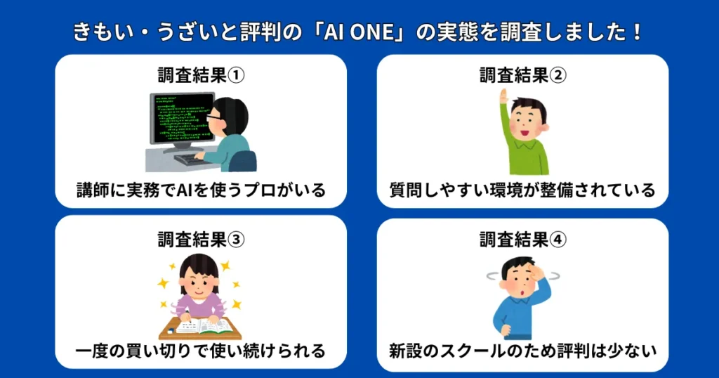 きもい・うざいと評判の「AI ONE」の実態を調査しました！